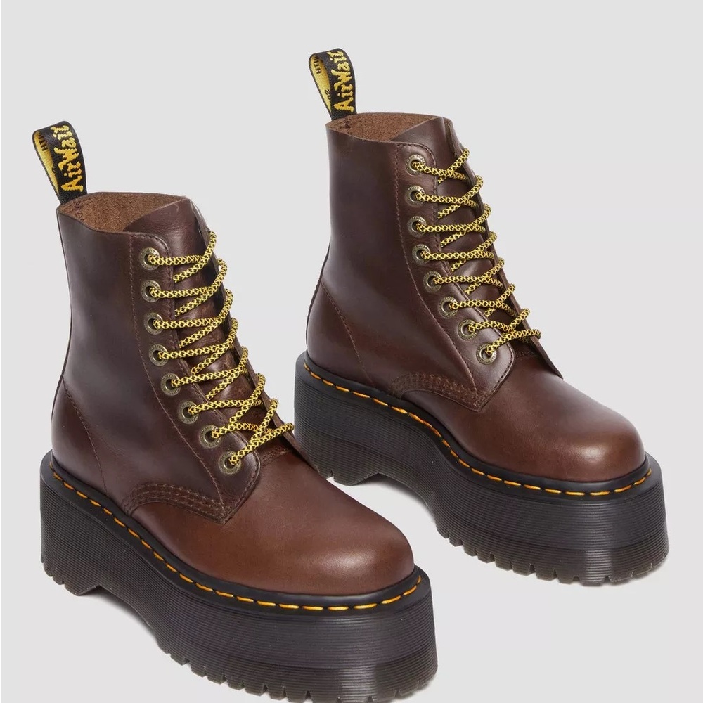 Dr Martens 1460 Pascal Leather Platform Boots